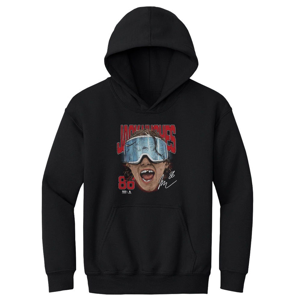 Jack Hughes New Jersey Goggles WHT (ONLINE ORDER ONLY)