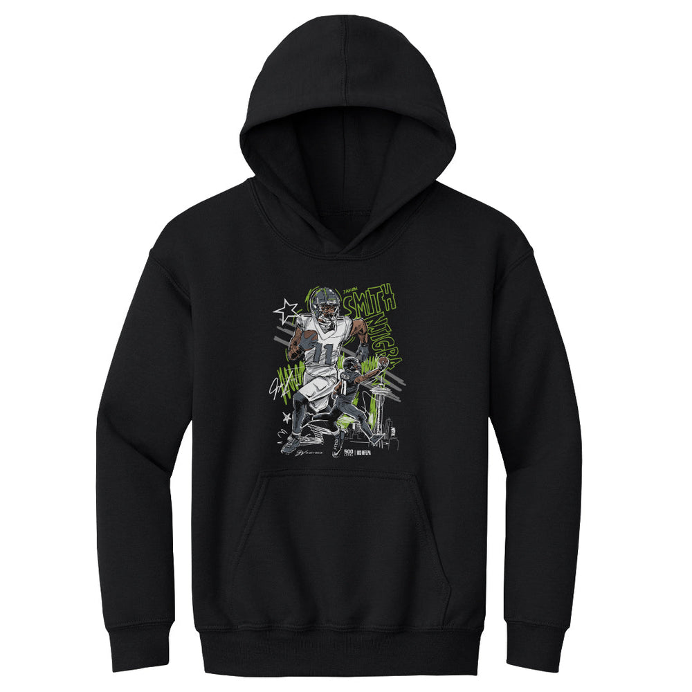 Jaxon Smith-Njigba Seattle Scribble WHT (ONLINE ORDER ONLY)