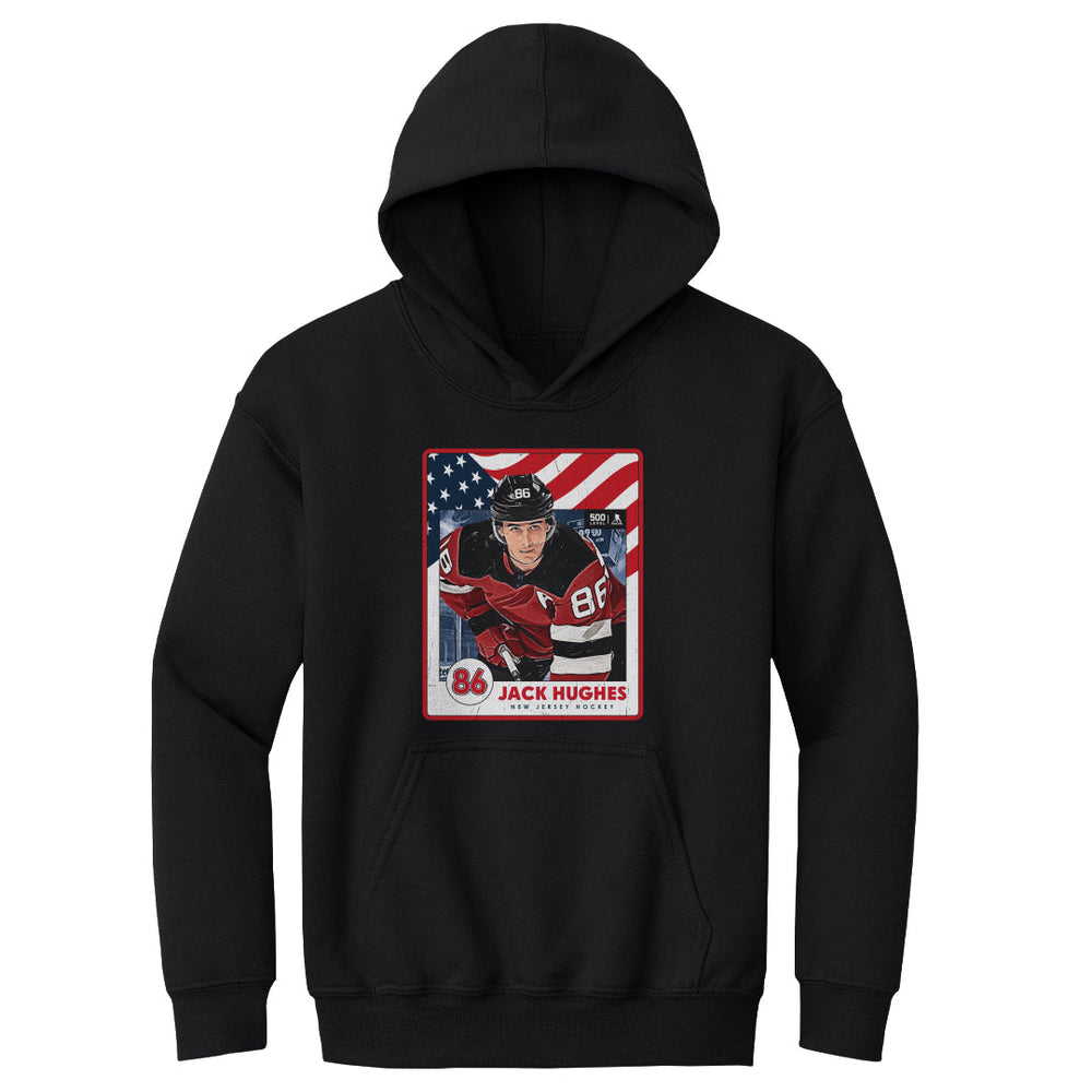 Jack Hughes New Jersey USA Card WHT (ONLINE ORDER ONLY)