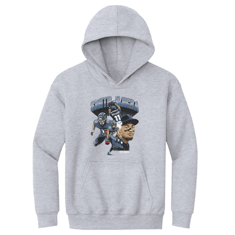 Jaxon Smith-Njigba Seattle Collage WHT (ONLINE ORDER ONLY)