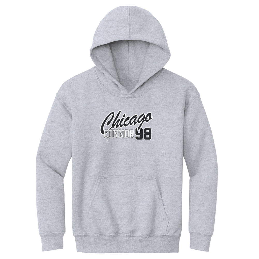 Connor Bedard Chicago Script 98 WHT