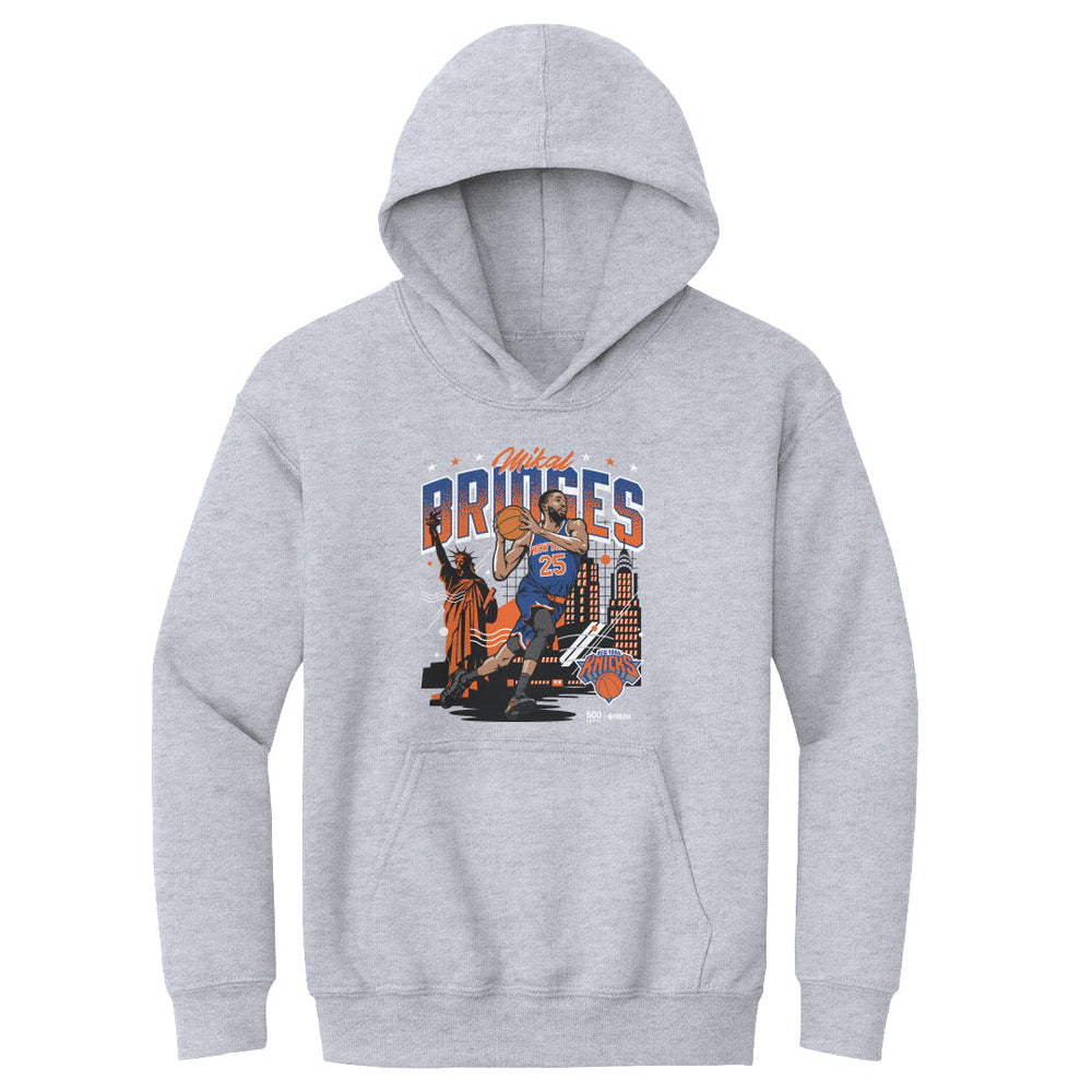 Mikal Bridges New York Knicks Skyline WHT