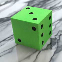 KOP10940 Green Opaque Foam Die with Black Dots D6 50mm (2in) Pack of 1 Die (ONLINE ORDER ONLY)