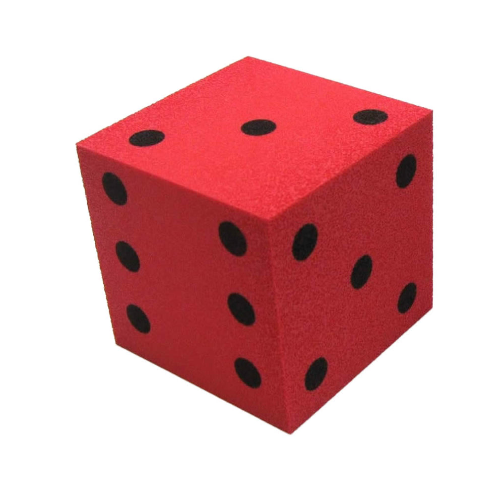 KOP10943 Red Opaque Foam Die with Black Dots D6 50mm (2in) Pack of 1 Die (ONLINE ORDER ONLY)