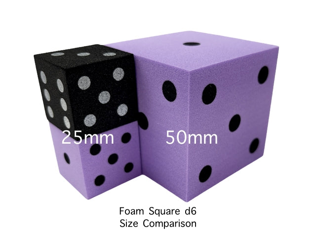 50mm Foam Square Cornered w/Pips Die White/black (Online Only)