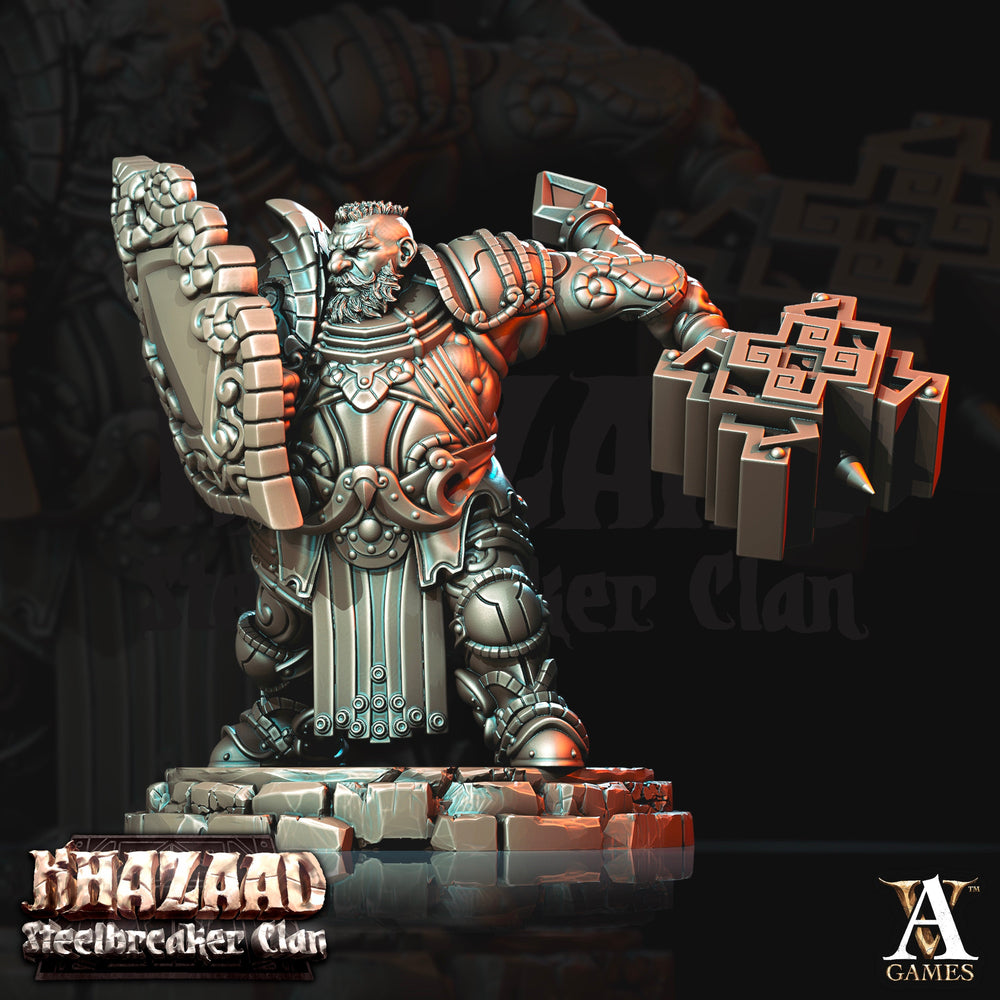 3D Printed Archvillain Games Khazaad Steelbreaker Clan - Steelbreaker Dwarf Warriors 28mm 32mm D&D (Online Only)