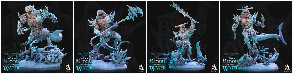 3D Printed Archvillain Games Karkhari The Trench Blood In the Water 28 32mm D&D (Online Only)