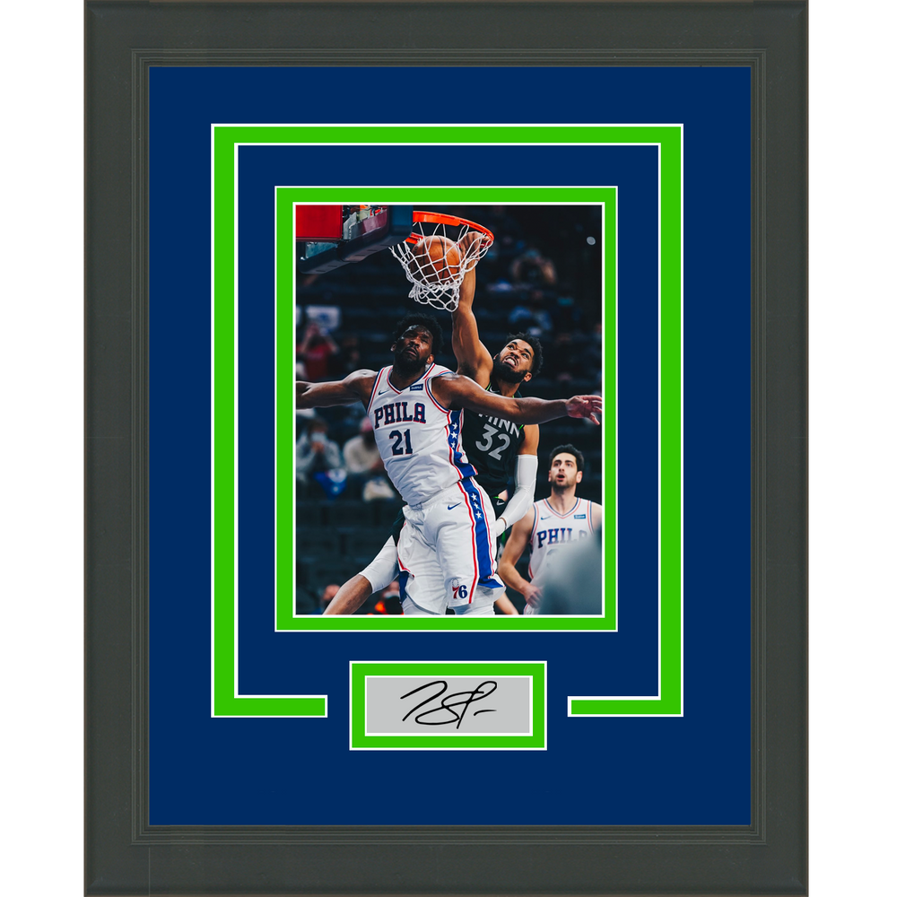 Framed Karl-Anthony Towns Facsimile Laser Engraved Signature Auto Minnesota Timberwolves 11x14 Basketball Photo (ONLINE ORDER ONLY)