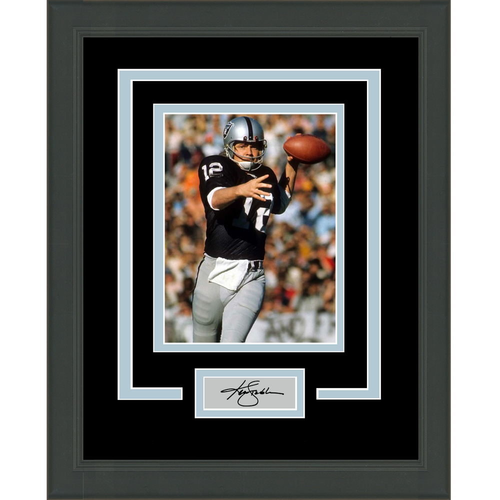 Framed Ken Stabler Facsimile Laser Engraved Signature Auto Oakland Raiders 11x14 Football Photo (ONLINE ORDER ONLY)
