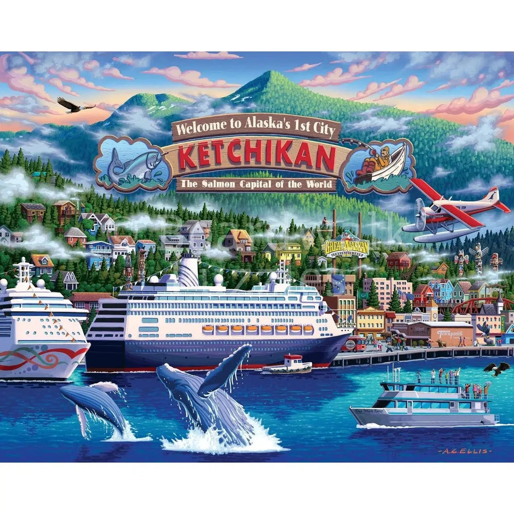 Ketchikan Alaska 210 Piece Jigsaw Puzzle Boardwalk (ONLINE ORDER ONLY)