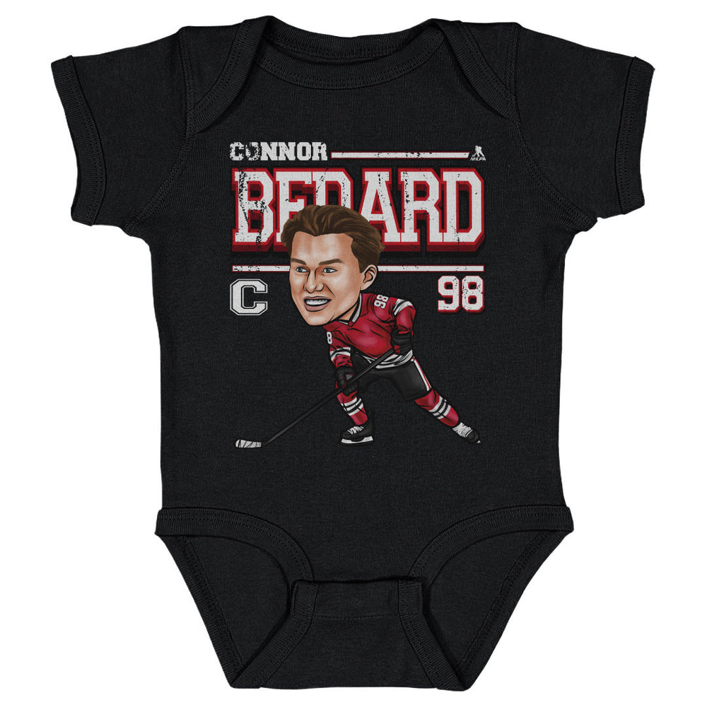 Connor Bedard Chicago Cartoon WHT