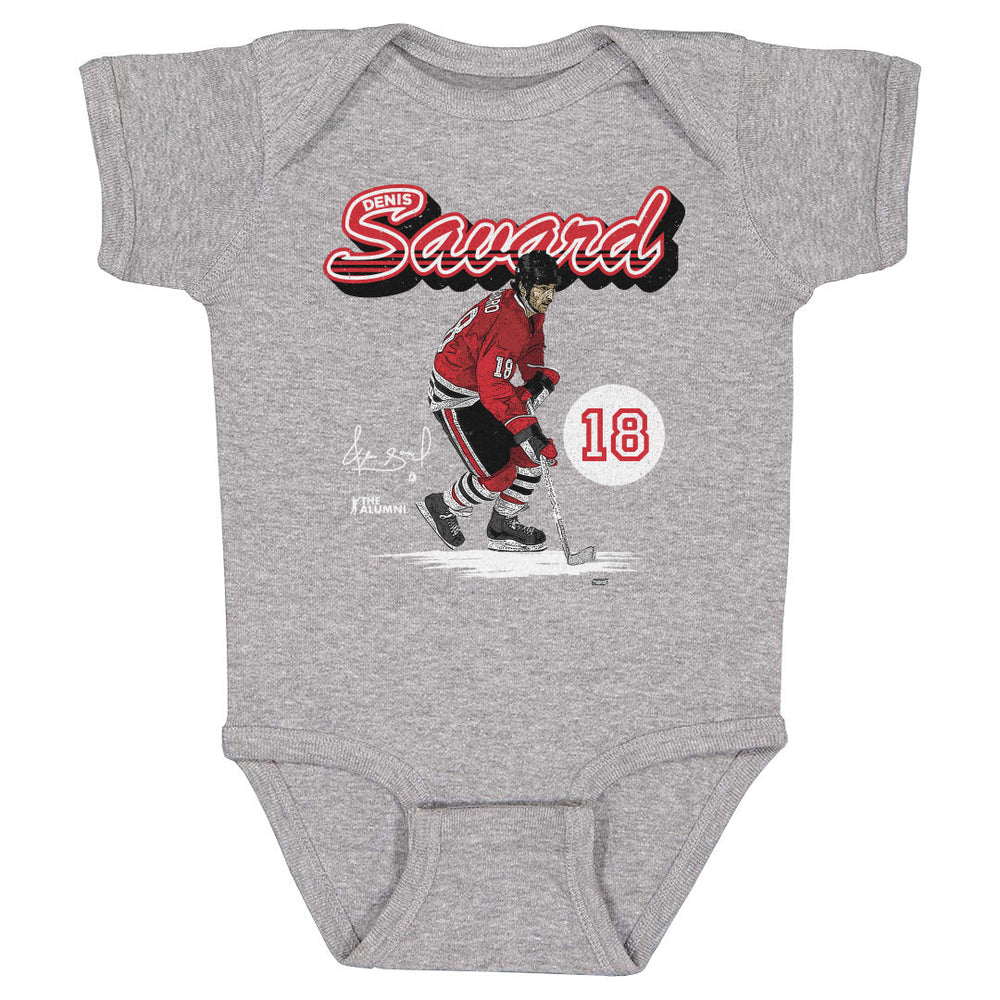 Denis Savard Chicago Retro Script WHT