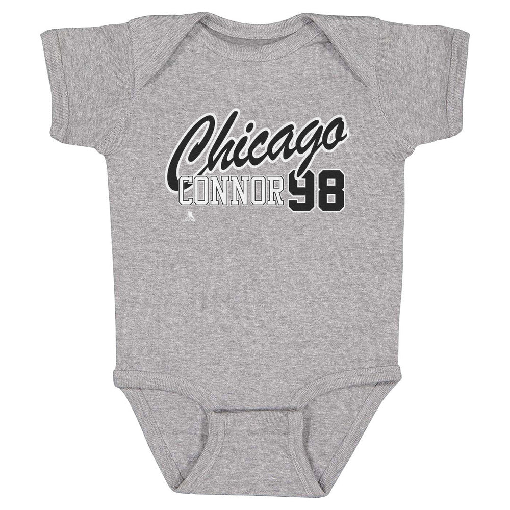 Connor Bedard Chicago Script 98 WHT