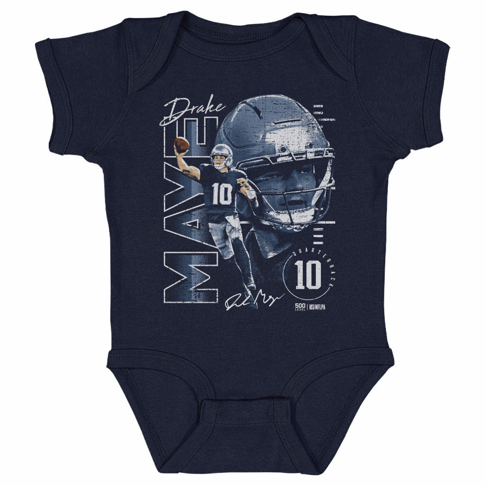 Drake Maye New England Vertical Name WHT (ONLINE ORDER ONLY)
