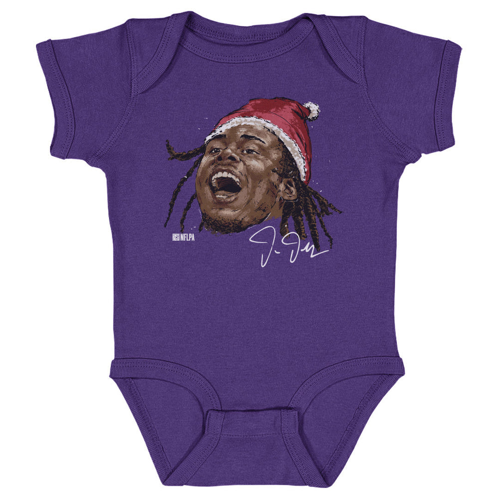 Justin Jefferson Minnesota Portrait Santa Hat WHT (ONLINE ORDER ONLY)