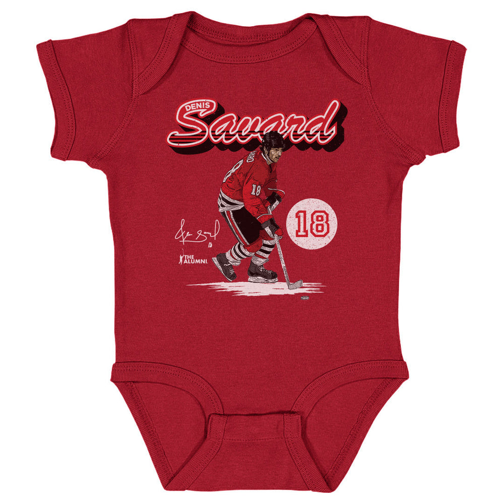 Denis Savard Chicago Retro Script WHT