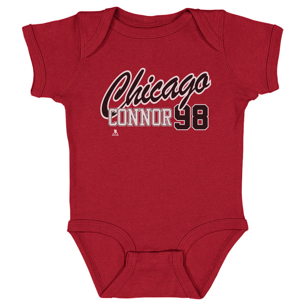 Connor Bedard Chicago Script 98 WHT