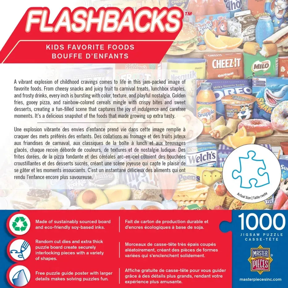 Kids' Favorite Food Flashbacks 1000 Piece Jigsaw Puzzle MasterPieces