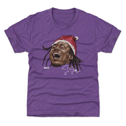 Justin Jefferson Minnesota Portrait Santa Hat WHT (ONLINE ORDER ONLY)