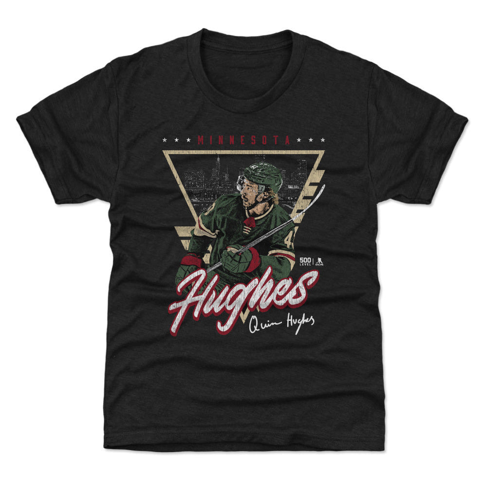 Quinn Hughes Minnesota Triangle Retro WHT (ONLINE ORDER ONLY)