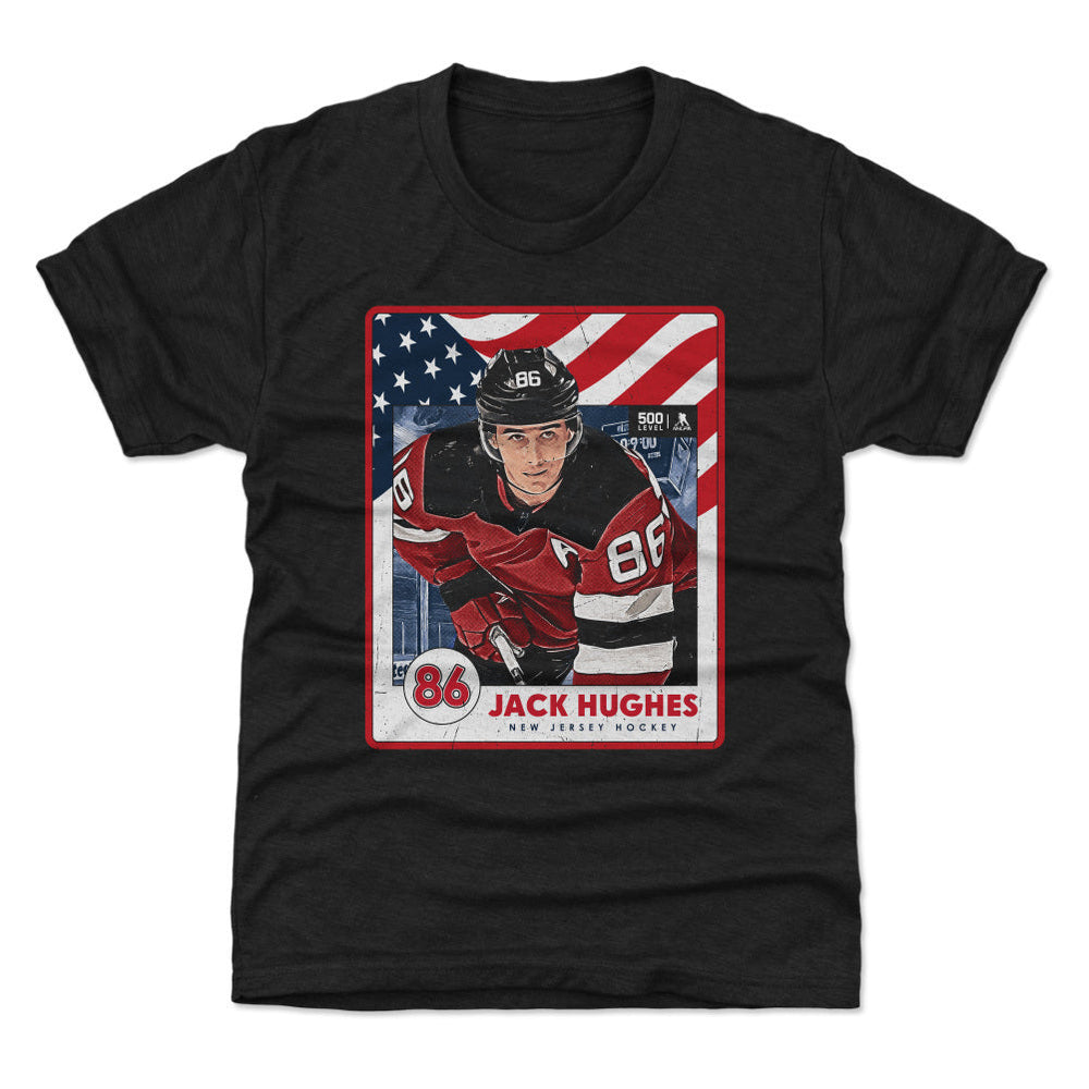Jack Hughes New Jersey USA Card WHT (ONLINE ORDER ONLY)