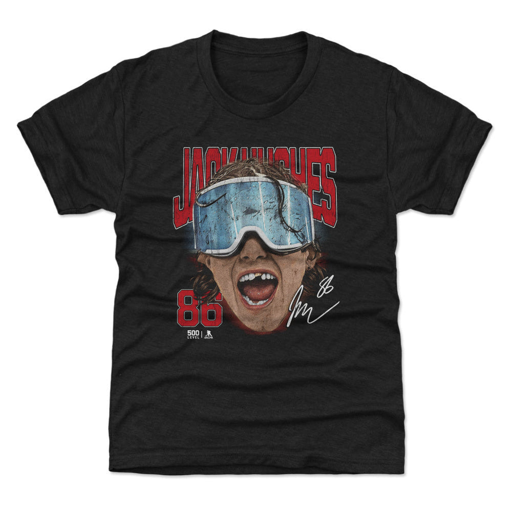 Jack Hughes New Jersey Goggles WHT (ONLINE ORDER ONLY)