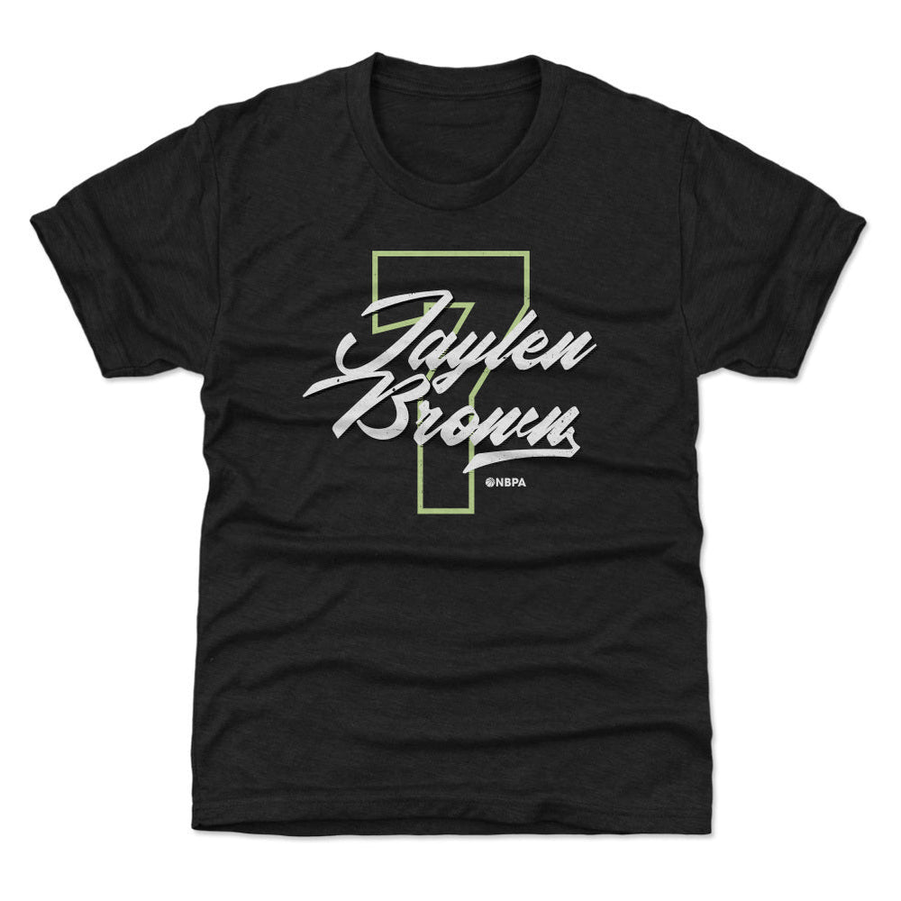 Jaylen Brown Boston Number Script WHT (ONLINE ORDER ONLY)