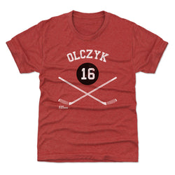 Eddie Olczyk Chicago 16 Sticks WHT