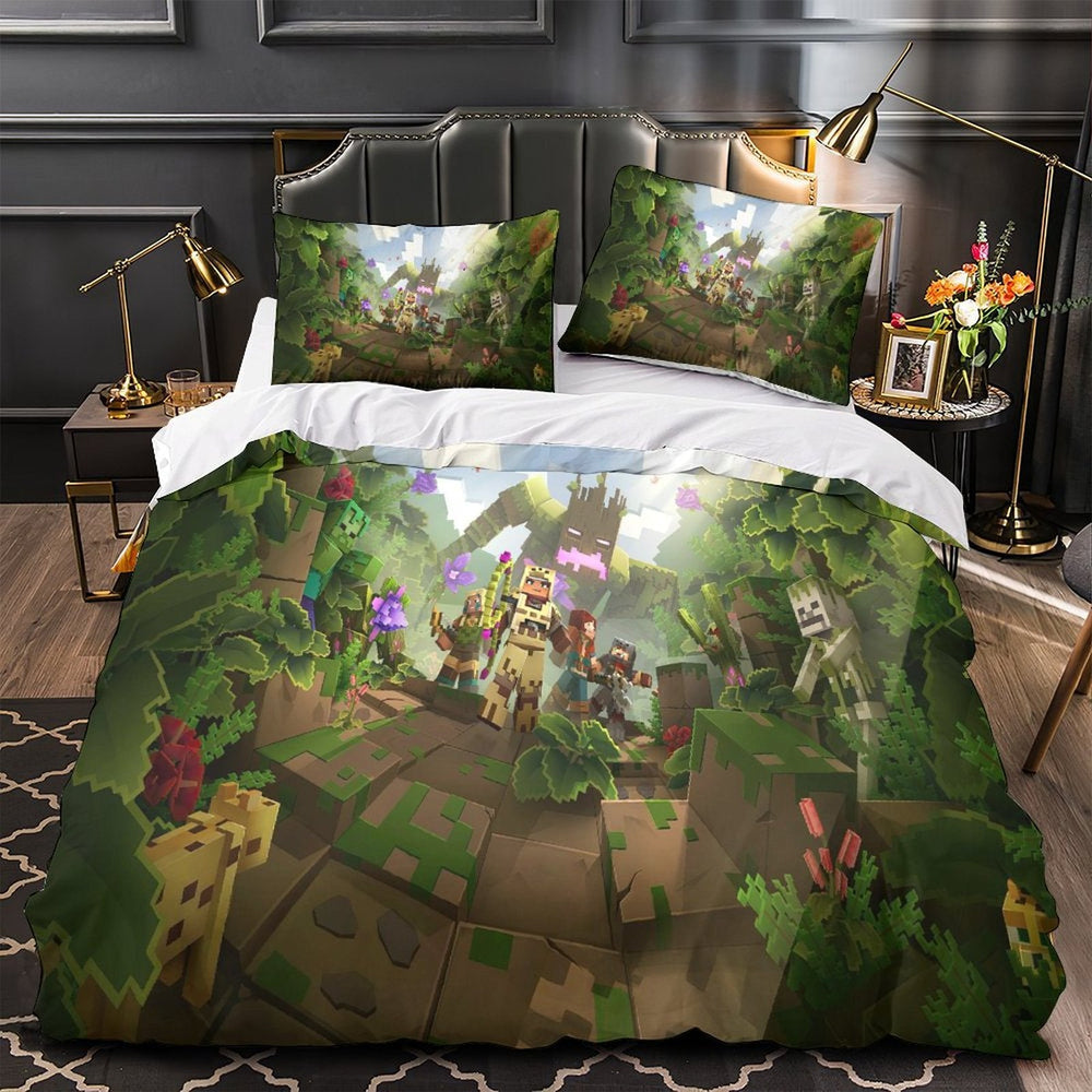 Kids Minecraft Duvet Cover Pattern Bedding Set Without Filler (ONLINE ORDER ONLY)