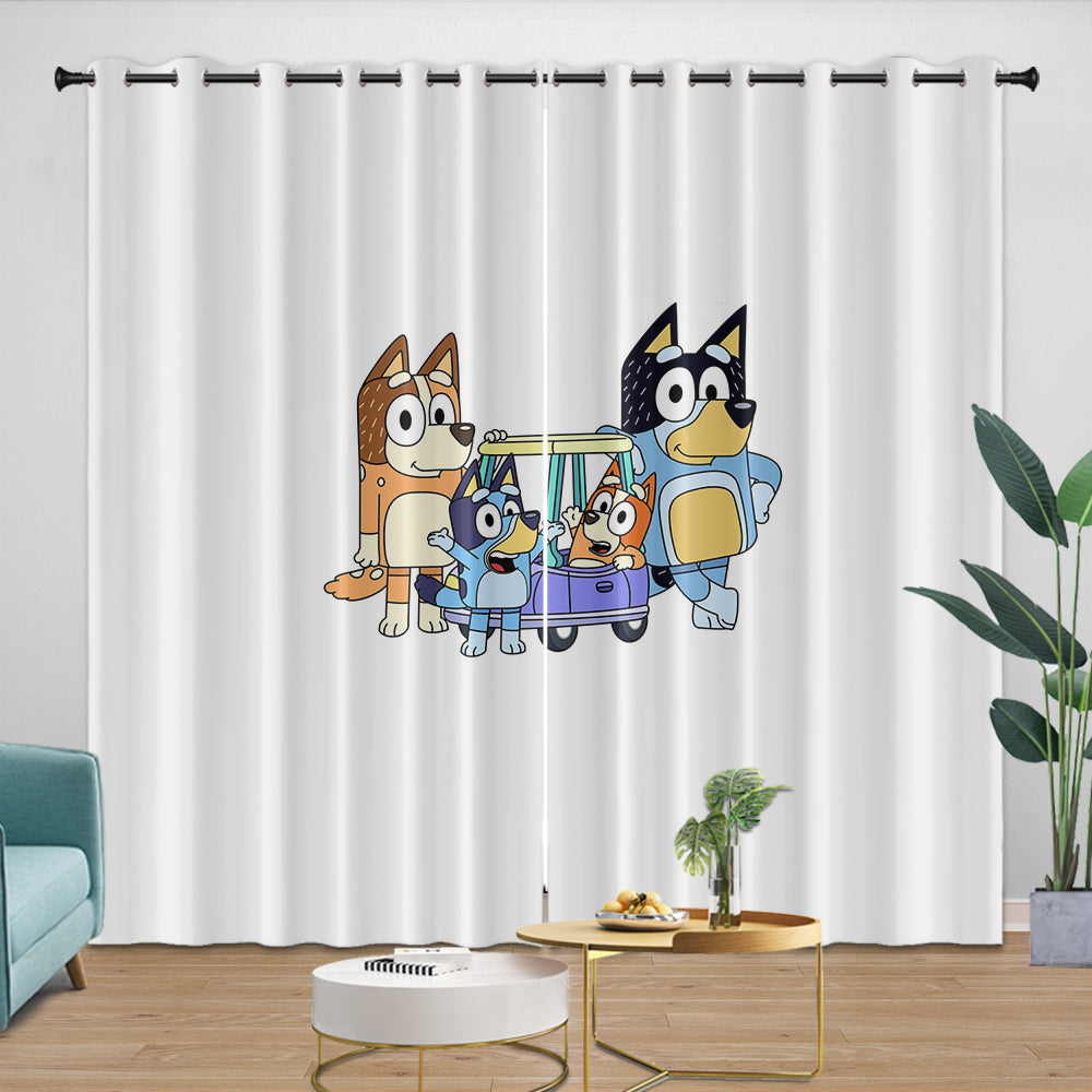 Kids Room Decoration Bluey Curtains Pattern Blackout Window Drapes (ONLINE ORDER ONLY)
