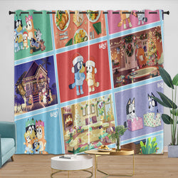 Kids Room Decoration Bluey Curtains Pattern Blackout Window Drapes (ONLINE ORDER ONLY)