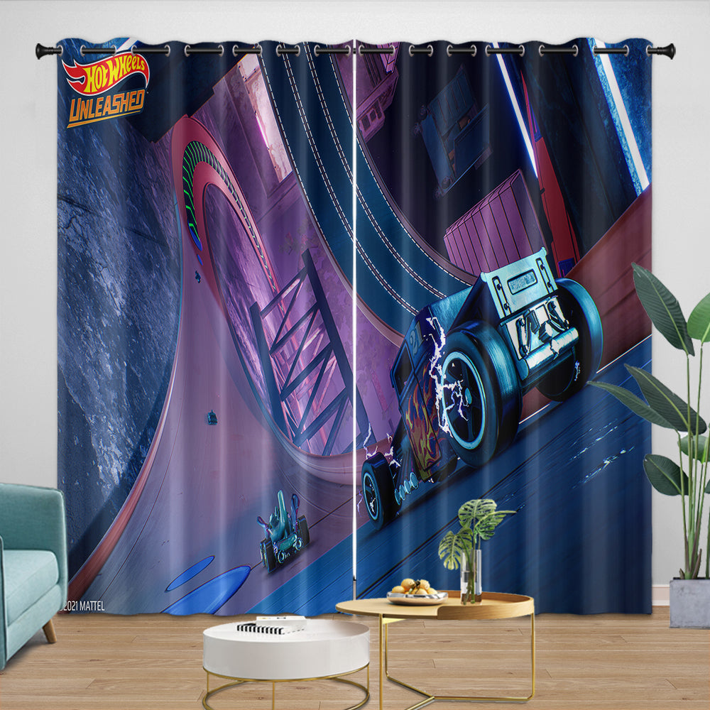 Kids Room Hot Wheels Curtains Blackout Window Drapes (ONLINE ORDER ONLY)