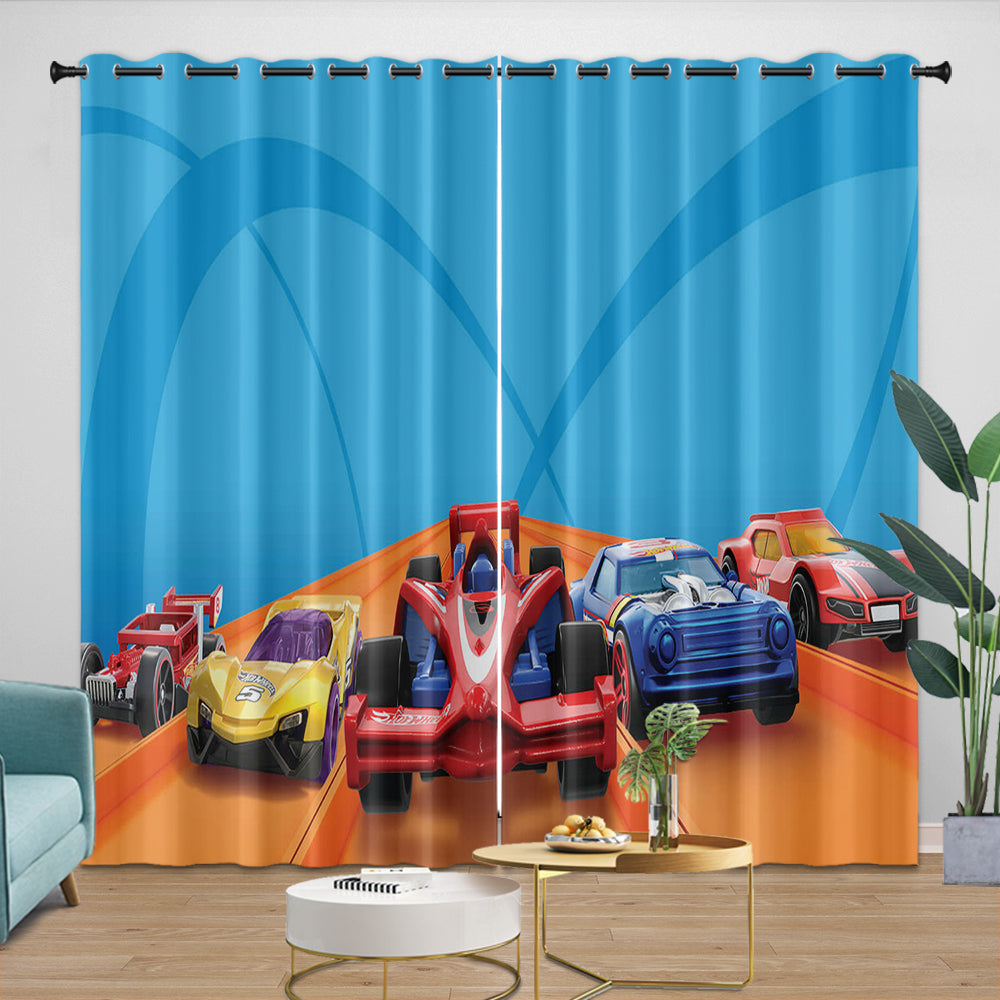 Kids Room Hot Wheels Curtains Blackout Window Drapes (ONLINE ORDER ONLY)