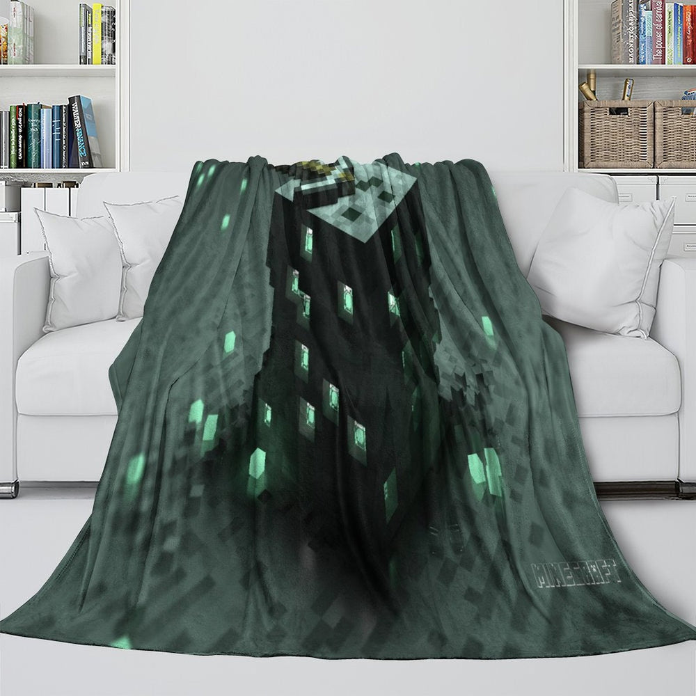 Kids Room Minecraft Blanket Flannel Pattern Throw (ONLINE ORDER ONLY)