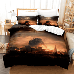 King Kong vs Godzilla Pattern Bedding Set Quilt Covers (Online Order Only)