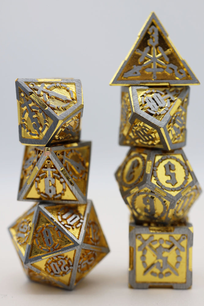 Crossed Swords: King Slayer's Sword - Metal RPG Dice Set (ONLINE ORDER ONLY)