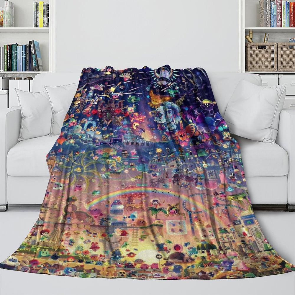 Kirby Blanket Flannel Fleece Throw Room Decoration (Online Order Only)