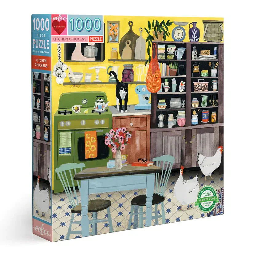 Kitchen Chickens 1000 Piece Jigsaw Puzzle eeBoo (ONLINE ORDER ONLY)