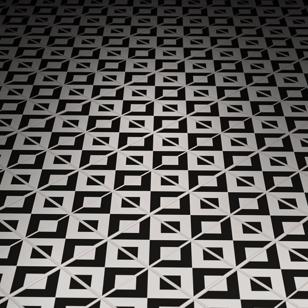 Black & White Kitchen / Diner Flooring - B3 Customs® Printed 2x2 Tile (Online Order Only)