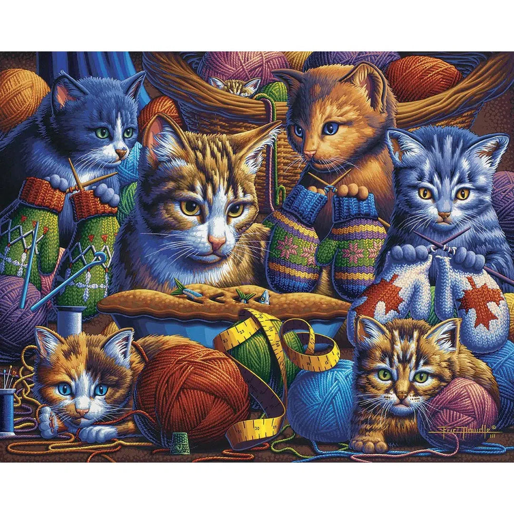 Kitten Knittin' Mittens 300 Piece Jigsaw Puzzle Dowdle (ONLINE ORDER ONLY)