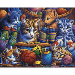 Kitten Knittin' Mittens 300 Piece Jigsaw Puzzle Dowdle (ONLINE ORDER ONLY)