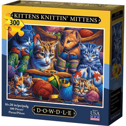 Kitten Knittin' Mittens 300 Piece Jigsaw Puzzle Dowdle (ONLINE ORDER ONLY)