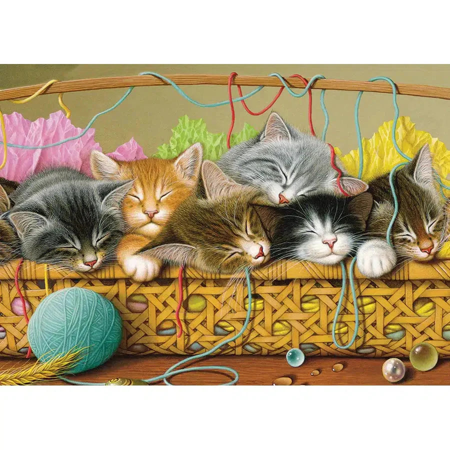 Kittens in Basket 35 Piece Tray Jigsaw Puzzle Cobble Hill (ONLINE ORDER ONLY)