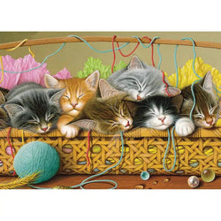 Kittens in Basket 35 Piece Tray Jigsaw Puzzle Cobble Hill (ONLINE ORDER ONLY)