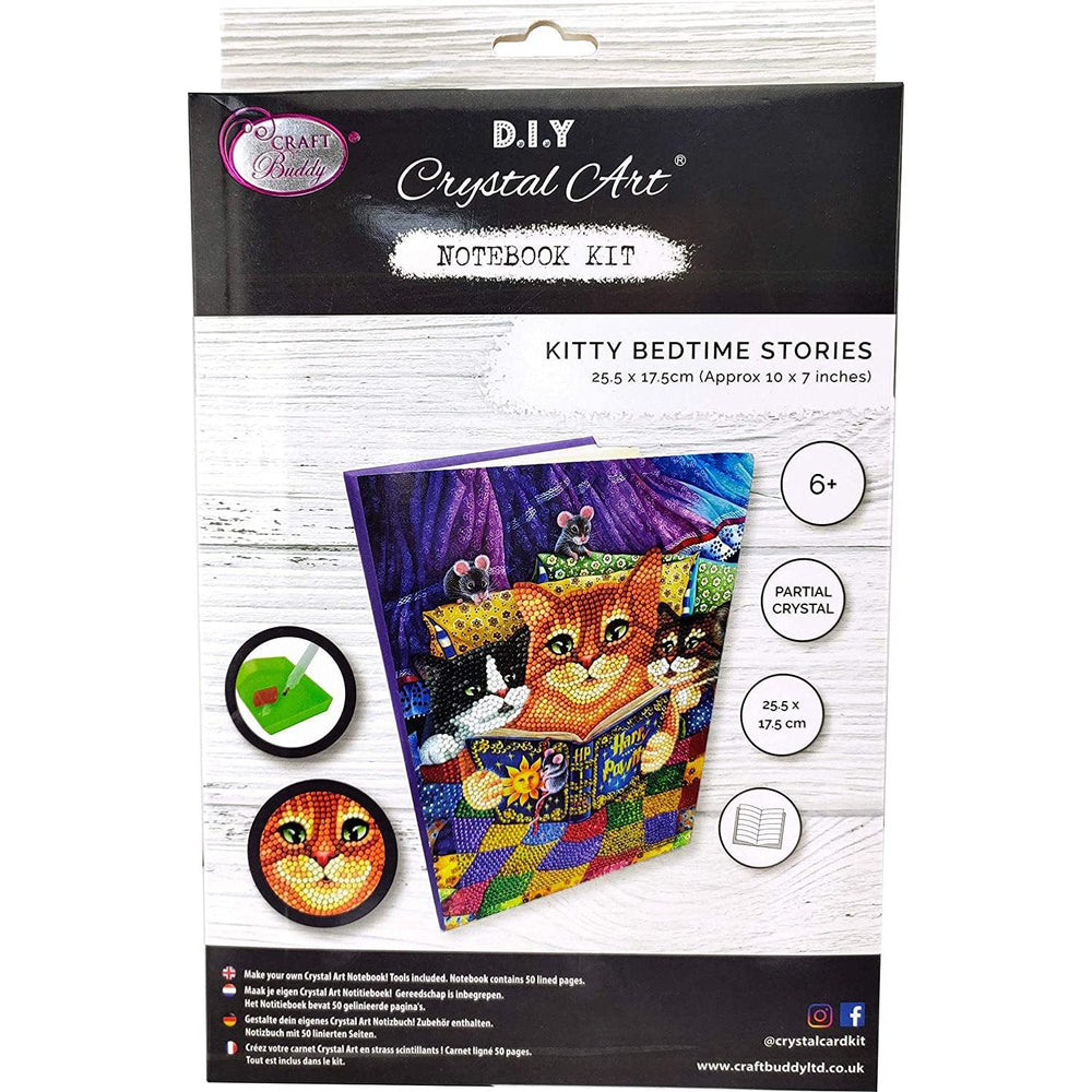 Kitty Bedtime Stories Crystal Art Notebook Kit Craft Buddy (ONLINE ORDER ONLY)