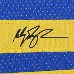 Framed Facsimile Autographed Klay Thompson 35x39 Golden State Blue Reprint Laser Auto Basketball Jersey (ONLINE ORDER ONLY)