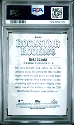 Graded 2025 Topps Bowman Roki Sasaki #RR20 Rockstar Rookies Rookie RC Baseball Card PSA 9 Mint (ONLINE ORDER ONLY)