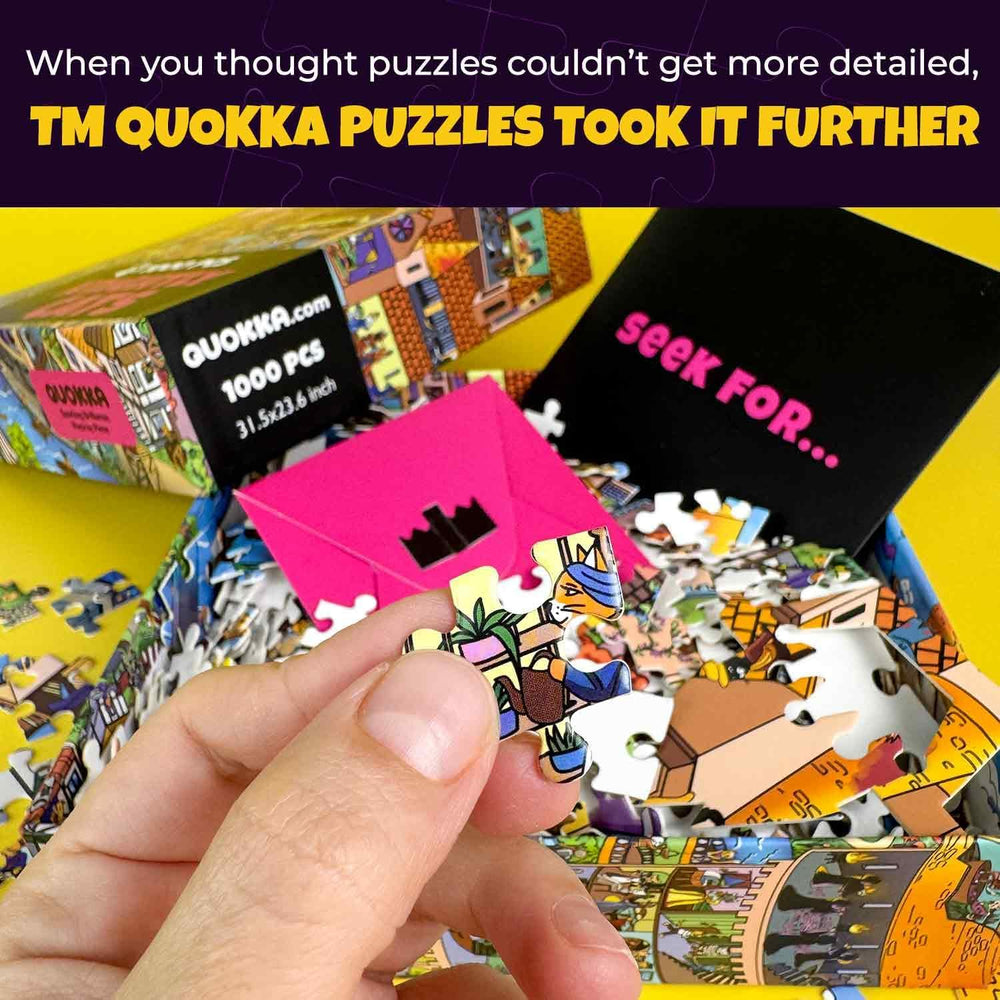 Knightly Cats Seekers Finders 1000 Piece Jigsaw Puzzle Quokka