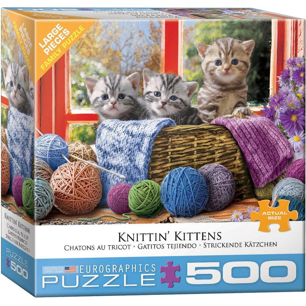 Knittin' Kittens 500 Piece Jigsaw Puzzle Eurographics (ONLINE ORDER ONLY)