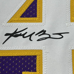 Framed Facsimile Autographed Kobe Bryant 35x39 #24 Los Angeles LA Purple Reprint Laser Auto Basketball Jersey Size Men's XL (ONLINE ORDER ONLY)
